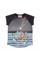  Raglan Rise And Shine Sea Monster Tee