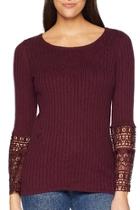 Crochet Sleeve Sweater