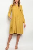  Cotton Mustard Dress