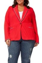  Red Knit Blazer