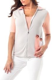  Cut-work Zip-up Vest