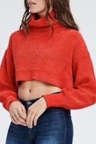  Crop Turtleneck Sweater
