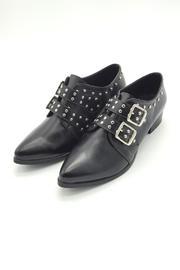 Rivets Buckle Moccasin