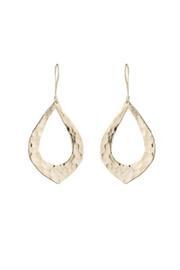  Hammered Teardrop Earring