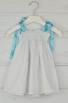  White & Aqua Dress