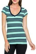  Stripe V-neck Tee
