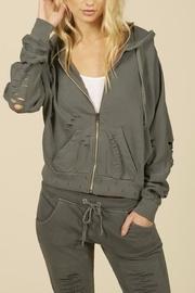  Ripped Zip Hoody