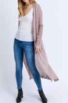  Mauve Pocket Cardigan