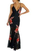  Lace Patch Maxi-gown