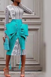 Teal Bow Skirt Set