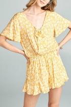  Printed Tie Romper