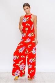 Red Floral Jumpsuit