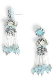  Blue Beaded Earrings