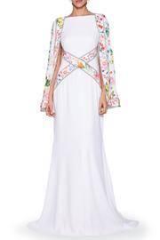 Floral Cape Gown