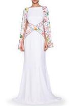  Floral Cape Gown
