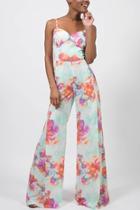  Abstract Floral Jumpsuit
