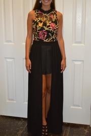  Embroidered Flower Romper