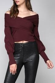  Plum Balloon-sleeve Top