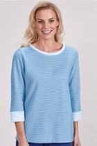  Blue Pinstripe Sweatshirt