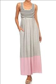  Stripe/colorblock Jersey-knit Maxidress