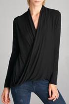  Black Draped Top