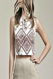  Lace-up Printed Top