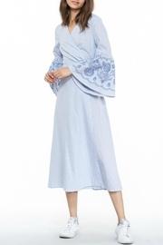  Embroidered Wrap Dress