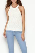  Cropped White Sweater Tank