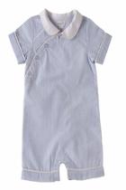  Blue Seersucker Shortall