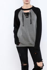  Lace Up Pullover Raglan