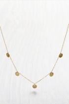  Tiny Gold-disks Necklace