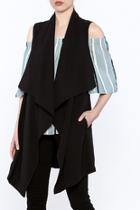  Black Crepe Vest