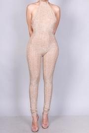  Mesh Rhinestone Jumpsuit