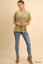  Washed Velvet Top