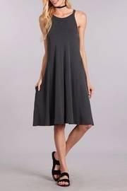  Solid Racer Back Dress