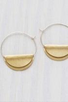  Gold Half-disk Earrings