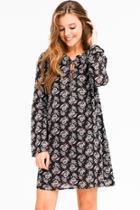  Bell Sleeve Lace Up Boho Dress