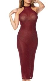 Burgundy Rhinestone Dress