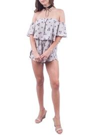  Gray Off Shoulder Romper