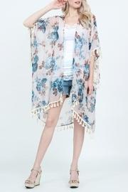  Tassel Floral-print Sheer-cardigan