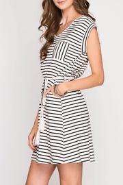 Knit Striped Dress