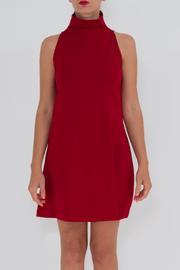  Draped High-neck Dress