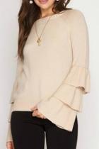  Bell Ruffled Sweater