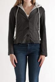  Knit Hoodie Blazer