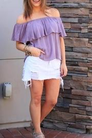  Purple Ruffle Blouse