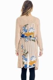  Scarf-print Inset Cardi