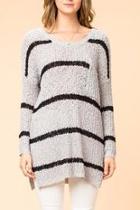  Stripe Pocket Sweater