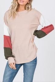 Striped Sleeve Top