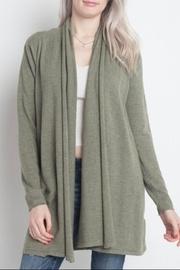  Green Soft-open Cardigan