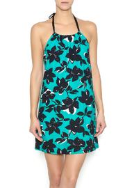  Black Floral Halter Dress